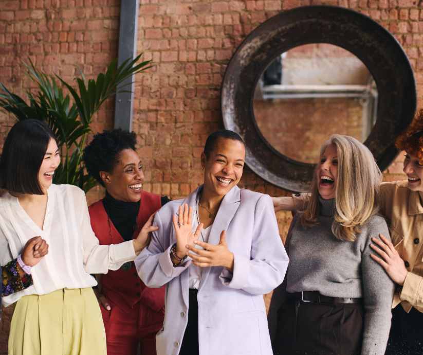 group of women laughing