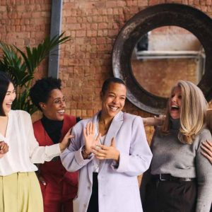 group of women laughing