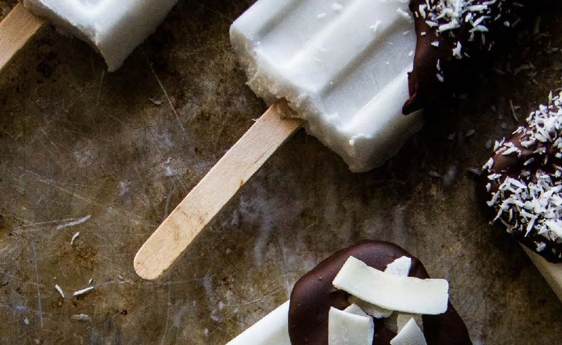 Chocolate Dipped Coconut Ice Pops