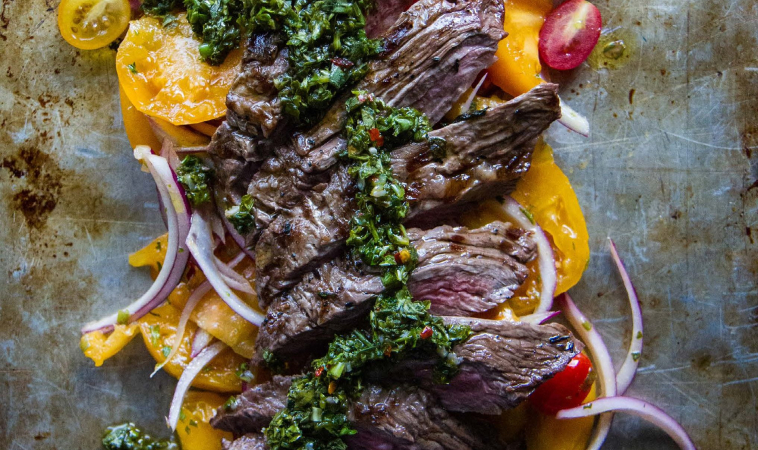 Grilled Skirt Steak with Chimichurri
